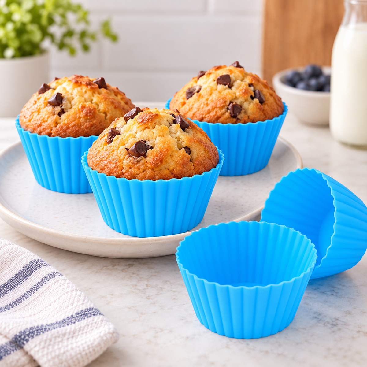 Silicone Baking Cups for Muffins and Cupcakes