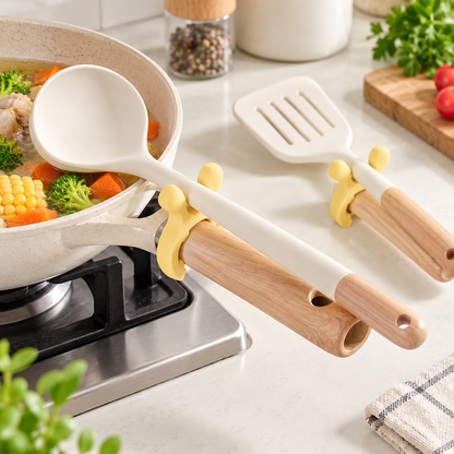 Silicone Spoon Rest Clip for Kitchen Utensils
