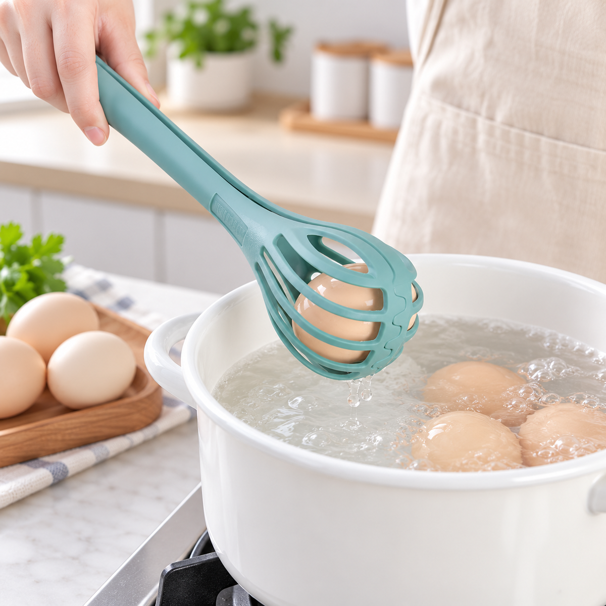 Multifunction Kitchen Food Tongs for Eggs and Noodles