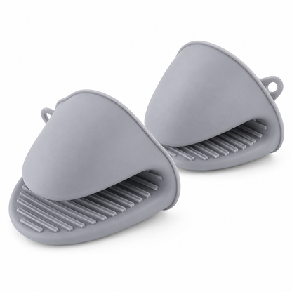 Gray Silicone Pinch Mitts for Kitchen Pot Handling