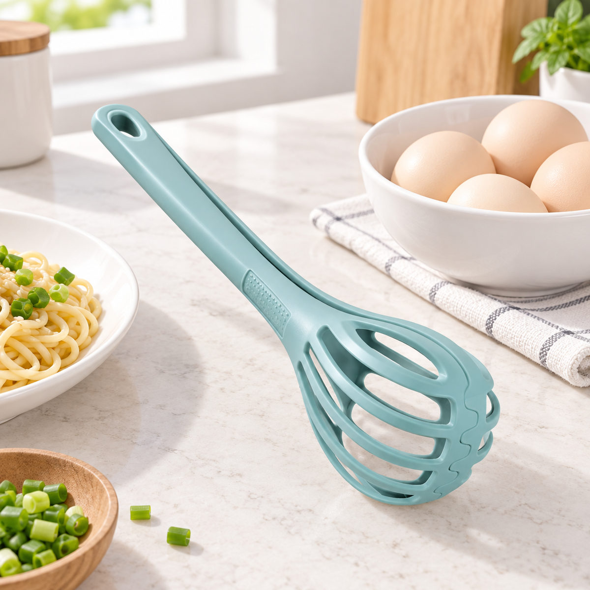 Multifunction Kitchen Food Tongs for Eggs and Noodles