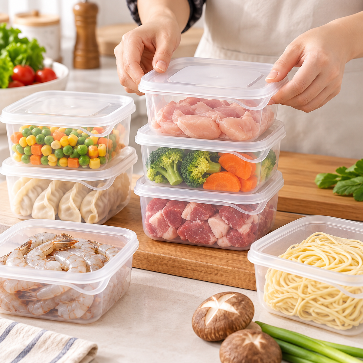 Freezer Storage Containers for Food Portioning