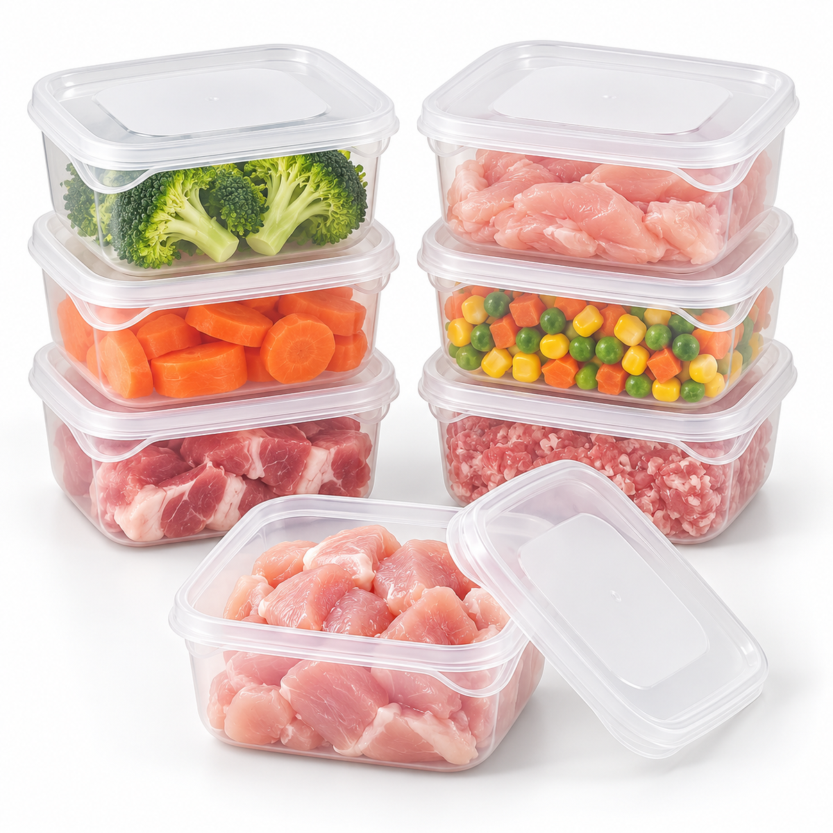 Freezer Storage Containers for Food Portioning