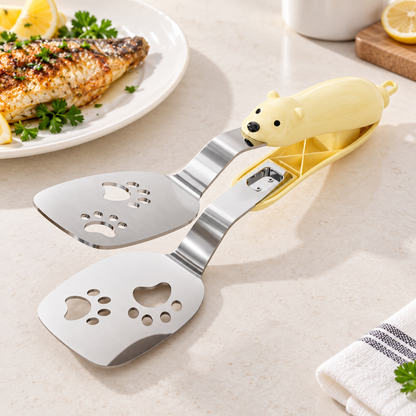 Bear-Shaped Fish Spatula Tongs for Kitchen Cooking