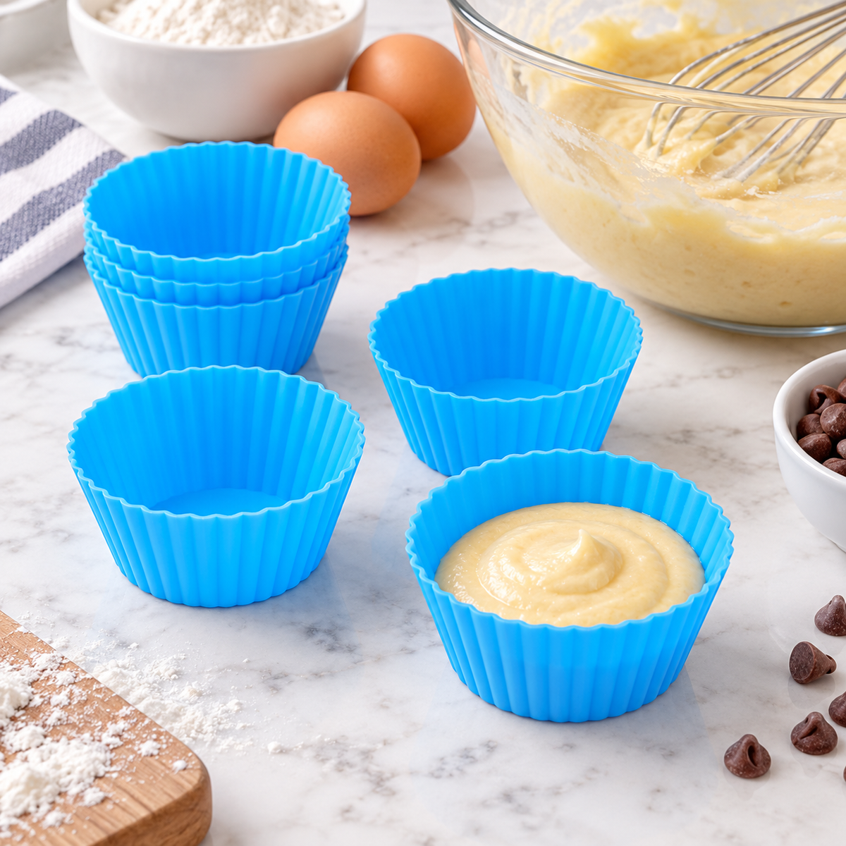 Silicone Baking Cups for Muffins and Cupcakes